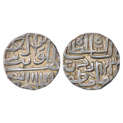 Sultans of Gujarat, Qutb al-Din Bahadur Shah (1526-1537 AD), Silver Tanka, AH 943. Obv: Ar