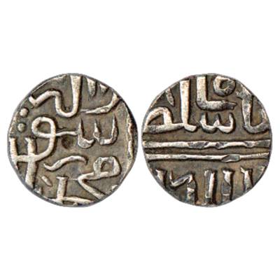 Sultans of Malwa, Baz Bahadur (1555-1561/2 AD), Silver ½ Tanka, NM, not listed in G&G, 3.3