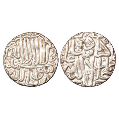 Akbar (1556-1605 AD), Silver Rupee, Jaunpur Mint. Liddle Akbar S10. Very Fine+, Very Scarc