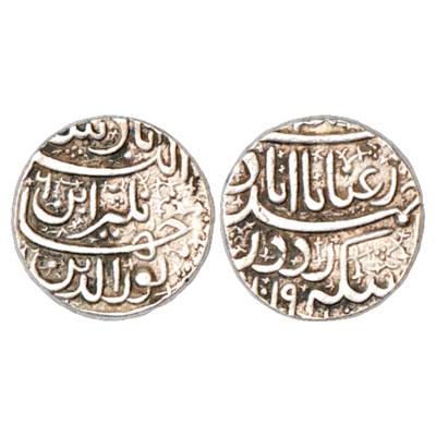 Jahangir (1605-1627 AD), Silver Sawai Rupee, (25% heavy weight), 14.24g, Ahmadabad Mint, '