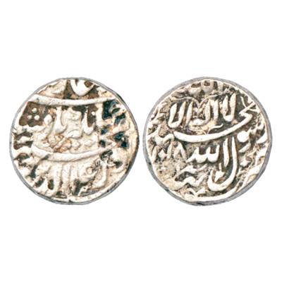 Jahangir (1605-1627 AD), Silver Heavy Rupee (20% Heavy Weight), 13.59g, Tatta Mint, 'Kalim