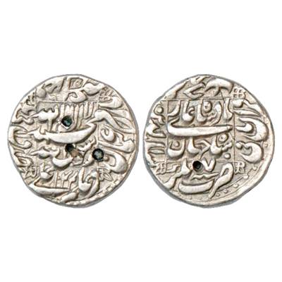 Shah Jahan (1628-1658 AD), Silver Rupee, Bhakkar Mint, AH 1044/RY 7, KM 235.7. Very Fine, 