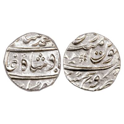 Muhammad Shah (1719-1748 AD), Silver Rupee, Sironj Mint, RY 7, KM 436.59. Very Fine+, Very