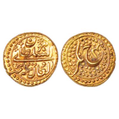 Mysore, Tipu Sultan (1787-1799 AD), Gold (Sultani), 3.44g, Nagar Mint, AH 1200/RY 4, full 