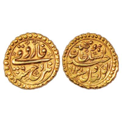 Mysore, Tipu Sultan (1787-1799 AD), Gold (Farooqi), 3.42g, Nagar Mint, AM 1216/RY 6, KM A 