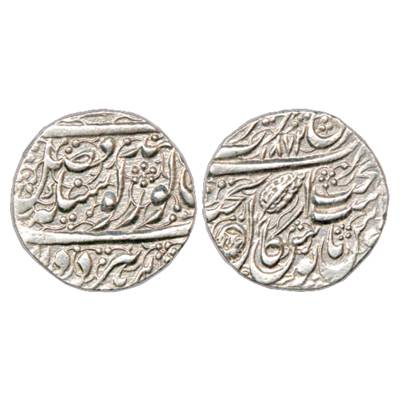 Sikh Empire, Ranjit Singh (1799-1839 AD), Silver Rupee, Amritsar Mint, 'Nanak Shahi' Coupl