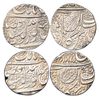 Sikh Empire, Ranjit Singh (1799-1835 AD), Silver Rupee (2), Amritsar Mint, ‘Nanak Shahi' C