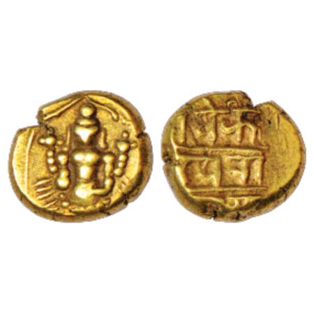 Vijayanagar Empire, Gold Varaha of Venkata Raya III (1630-1642 AD), Aravidu dynasty, 3.35g