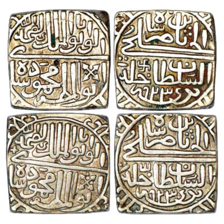 Sultans of Malwa, Mahmud Shah II (1510-1531 AD), Silver Square Tanka (2), Abu'l Muzaffar t