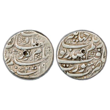 Jahangir with the name of Noor Jahan (1605-1628AD), Silver Rupee, Surat Mint, AH 1034/RY 1