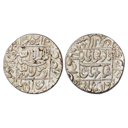 Shah Jahan (1628-1658 AD), Silver Rupee, Ahmadabad Mint in left quadrant, AH 1044/RY 7, KM