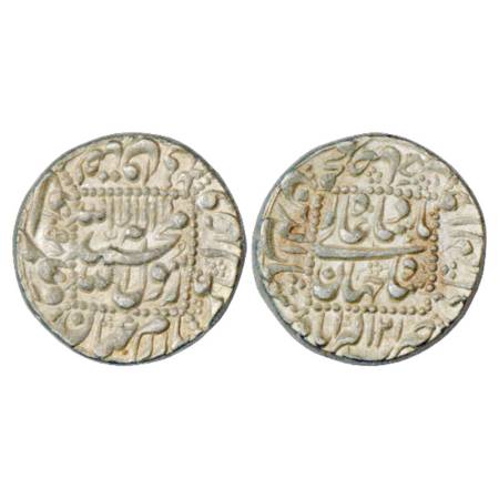 Shah Jahan (1628-1658AD), Silver Rupee, Akbarabad Mint at bottom, AH 1058/RY 21, KM 253.3.