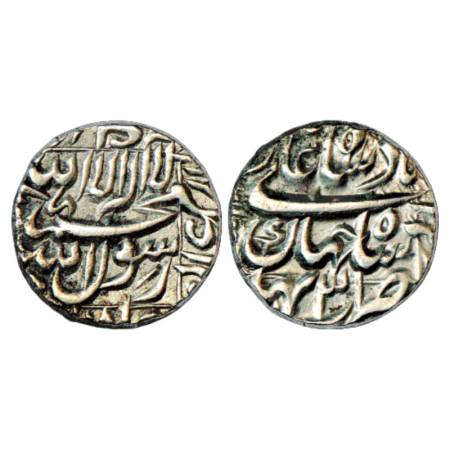 Shah Jahan (1628-1658 AD), Silver Rupee, Bhakkar Mint, RY 31, KM 235.7. Very Fine+, Rare.