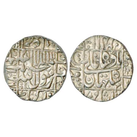 Shah Jahan (1628-1658 AD), Silver Rupee, Surat Mint, AH 1066/ RY 30, KM 235.23. About Extr