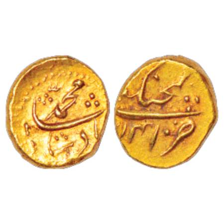 Muhammad Shah (1719-1748 AD), Gold Pagoda, 2.84g, Ganjikot Mint, AH 1141, KM E 440.3. Very