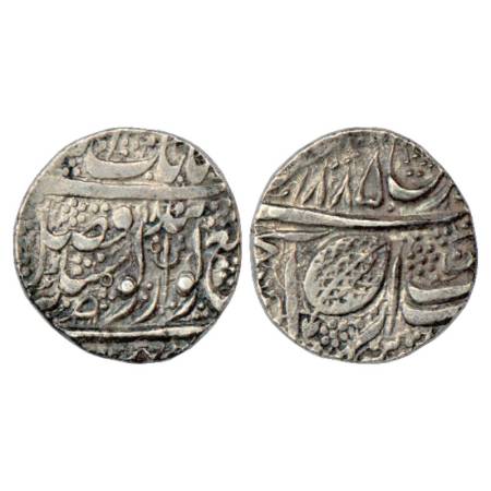 Sikh Empire, Silver Rupee, Amritsar Mint, 'Nanak Shahi' Couplet, ruler of successors of Ra