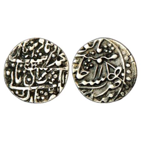 Jaipur, Silver ½ Rupee, 5.51g, Sawai Jaipur Mint, in the name of Muhammad Akbar II, RY 11 