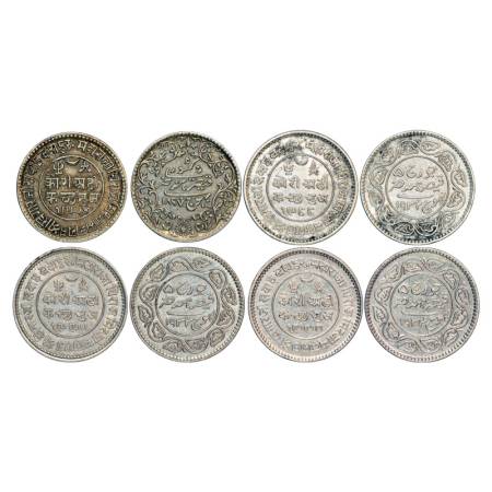 Kutch, Khengarji III (1876-1942 AD), Silver 2 ½ Kori (4), 1x in the name of Victoria Empre