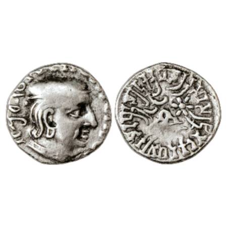 Western Kshatrapas, Kardamaka dynasty, Rudrasena I as Kshatrapa (199-202 AD), Silver Drach