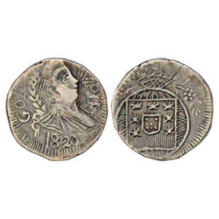 Portuguese India, Goa, D. Joao VI (1816-1826 AD), Silver Rupia, AD 1820, 10.76g. Obv: Port