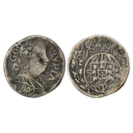 Portuguese India, Goa, D. Miguel I (1828-1834 AD), Silver Rupia, AD 1829, 10.66g. Obv: Por