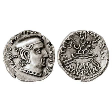 Western Kshatrapas, Kardamaka dynasty, Rudrasena I as Kshatrapa (199-202 AD), Silver Drach