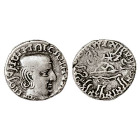 Western Kshatrapas, Kardamaka dynasty, Rudrasena I as Mahakshatrapa (199-222 AD), Silver D