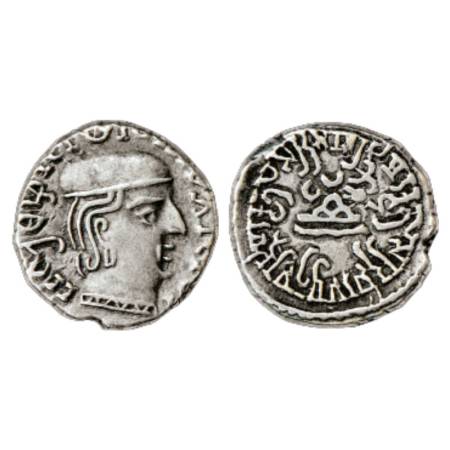 Western Kshatrapas, Kardamaka dynasty, Rudrasena I as Mahakshatrapa (199-222 AD), Silver D