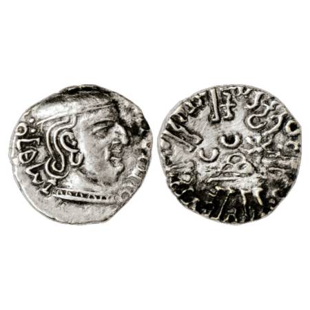 Western Kshatrapas, Kardamaka dynasty, Rudrasena I as Mahakshatrapa (199-222 AD), Silver D