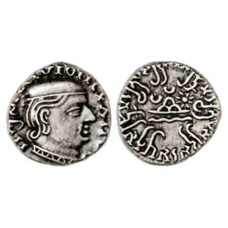 Western Kshatrapas, Kardamaka dynasty, Rudrasena I as Mahakshatrapa (199-222 AD), Silver D