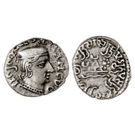 Western Kshatrapas, Kardamaka dynasty, Rudrasena I as Mahakshatrapa (199-222 AD), Silver D