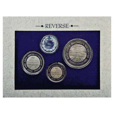 1991, 37th Commonwealth Parliamentary Conference, Proof Set of 3 Coins, 10 Rupees, 5 Rupee