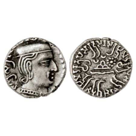 Western Kshatrapas, Kardamaka dynasty, Rudrasena I as Mahakshatrapa (199-222 AD), Silver D