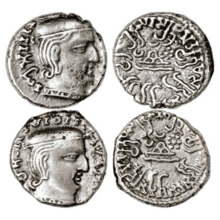 Western Kshatrapas, Kardamaka dynasty, Rudrasena I as Mahakshatrapa (199-222AD), Silver Dr