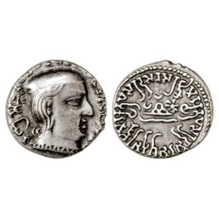 Western Kshatrapas, Kardamaka dynasty, Rudrasena I as Mahakshatrapa (199-222 AD), Silver D