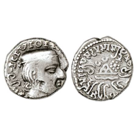 Western Kshatrapas, Kardamaka dynasty, Damasena as Mahakshatrapa (222-238AD), Silver Drach