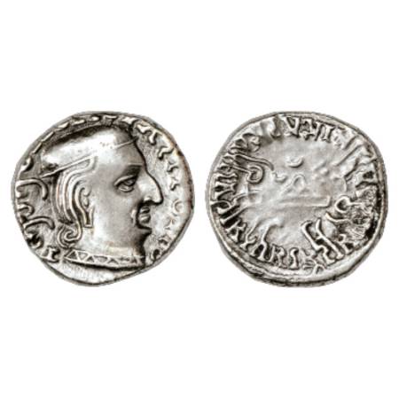 Western Kshatrapas, Kardamaka dynasty, Damasena as Mahakshatrapa (222-238AD), Silver Drach