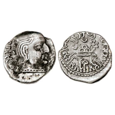 Western Kshatrapas, Kardamaka dynasty, Damasena I as Kshatrapa (227AD), Silver Drachm, dat