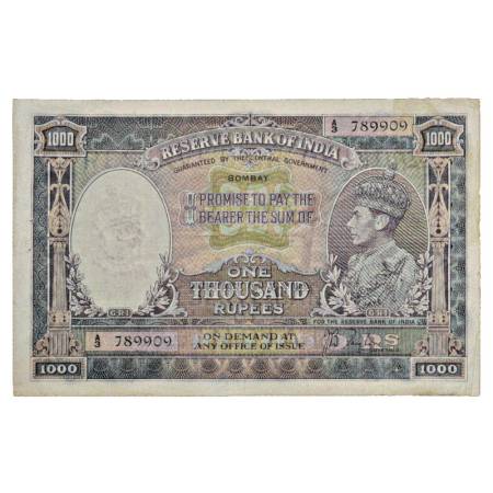 British India, George VI, 1000 Rupees, ND (1938), Bombay Circle, signed by J. B. Taylor, S