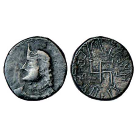 Paratarajas of Baluchistan and NW Sindh, Billon Drachm of Bhimarjuna son of Yolatakhma (c.