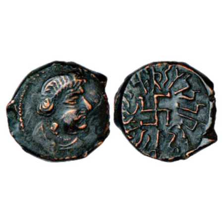 Paratarajas of Baluchistan and NW Sindh, Copper Drachm of Koziya, son of Kozana, late type