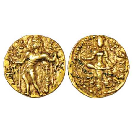 Gupta Empire, Kumara Gupta I (c. 415-455 AD), Gold Dinar, Archer type, Altekar Class I, 7.
