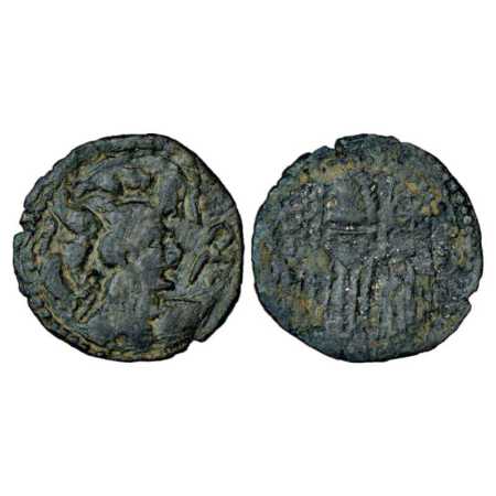 Nezak Huns, Billon Drachm of 'Napki Malek', Kabul valley Series (c. 500-600 AD), MAC1511, 