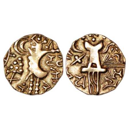 Kashmir, Base Gold Stater of Durlabha Varman of Karkotaka dynasty (c. 700-800 AD), MAC3651