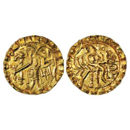 Samatata region, Gold Dinar of Gopachandra, king of Vanga (c. 525-575 AD), in Eastern styl