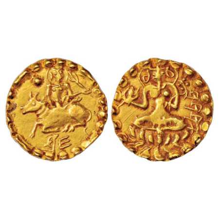Samatata region, Gold Dinar of Shashanka, king of Gauda (c. 600-635 AD) in eastern style, 