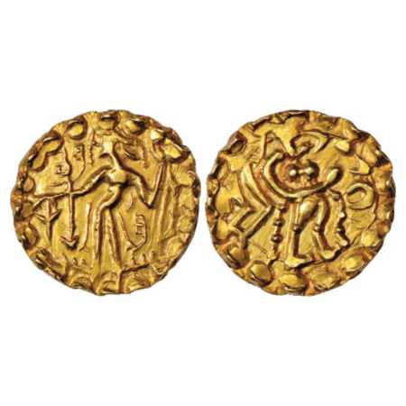 Samatata region, Gold Dinar of Sridharana Rata of Rata dynasty (c. 664-675 AD), ECB SAM15.