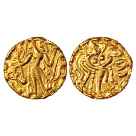 Samatata region, Gold Dinar of Sridharana Rata of Rata dynasty (c. 664-675 AD), ECB SAM15.