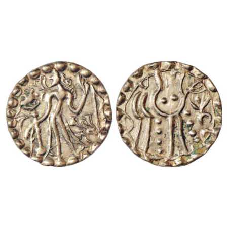 Samatata region, debased Gold Dinar of Balabhata of Khadga dynasty (c. 700-750 AD), ECB SA