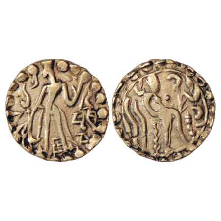 Samatata region, debased Gold Dinar of Prithubhata of Khadga dynasty (c. 700-750 AD), ECB 